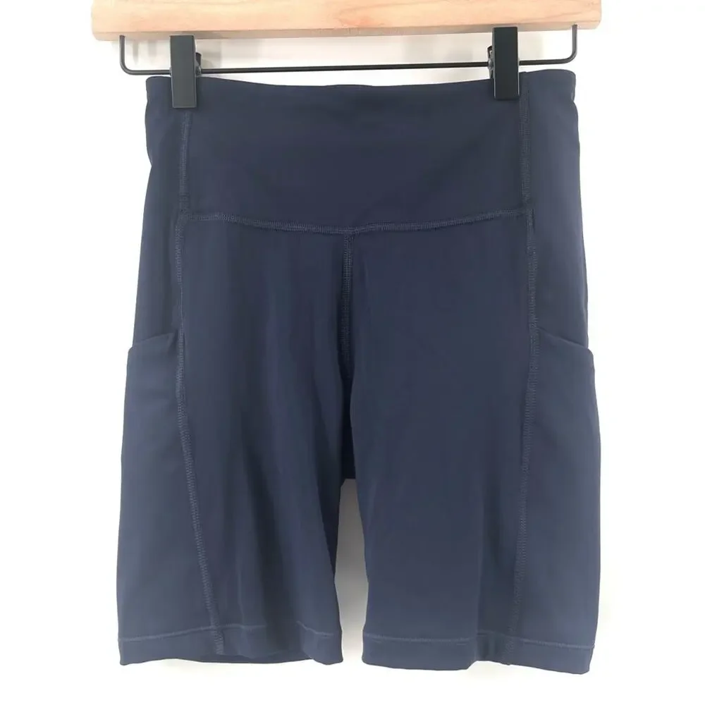 ATHLETA Shorts Extra Small Navy Ultimate Stash Pocket 7